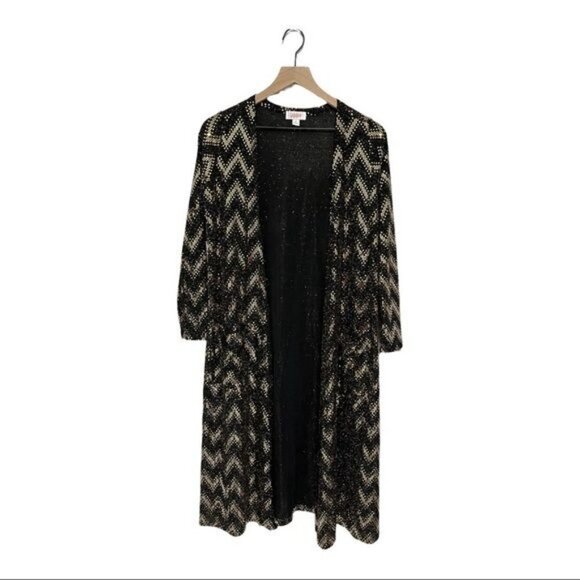 Lularoe Evening Party Sequin Open Long Cardigan Size S - Picture 9 of 10